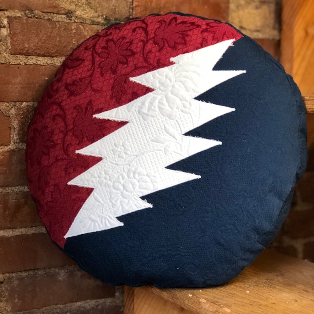 Made to Order ❤️⚡️Grateful Dead Bolt Pillow ⚡️💙